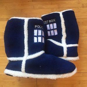 Dr Who Tardis Slippers